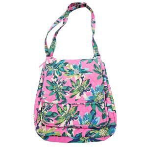 Vera Bradley Mailbag Tropical Paradise Body Cross Bag Floral Pink Green